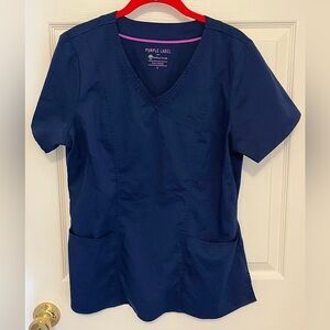 Women’s Purple Label by healing hands size Large navy scrub top